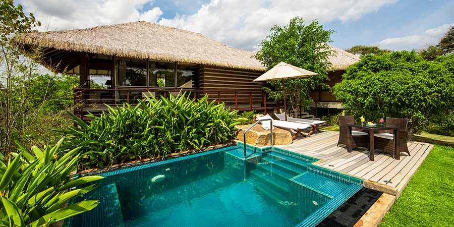 Private spaces amidst stunning scenery