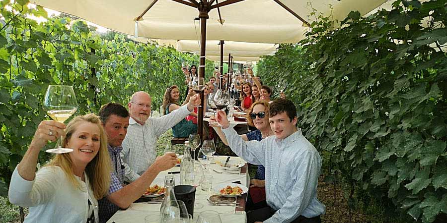 Dining at the historic Tenuta Torciano